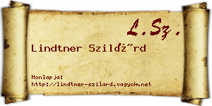 Lindtner Szilárd névjegykártya